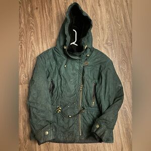Forest Green Hooded Utility Jacket